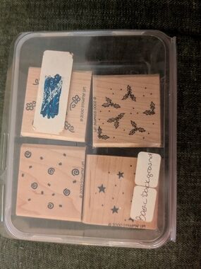 Stampin' Up! Basic Backgrounds Stampin' Up! 2000, 4 Stamps Craft Scrapbook Art